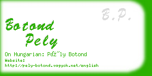 botond pely business card